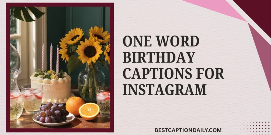 One Word Birthday Captions For Instagram