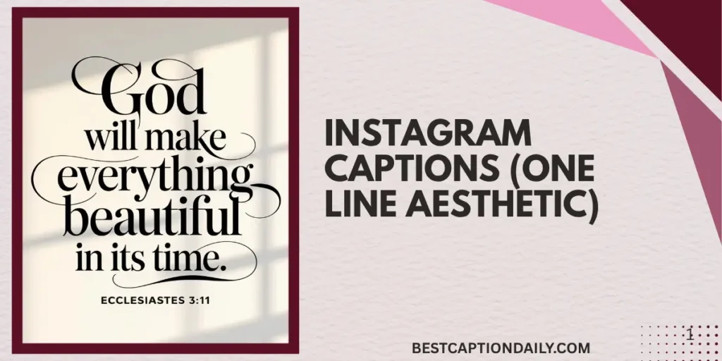 Instagram Captions (One Line Aesthetic)